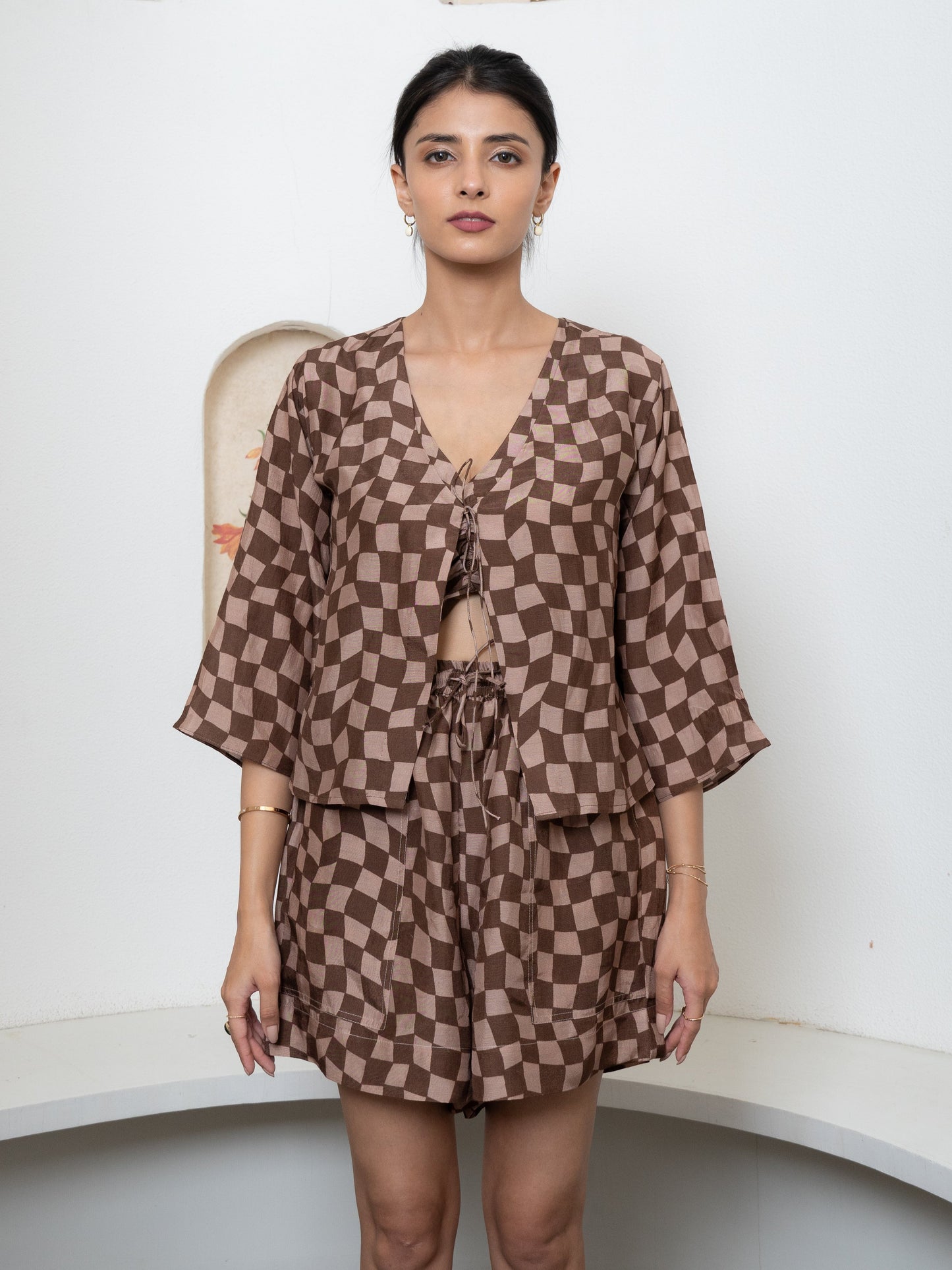 Brown Gingham Shirt