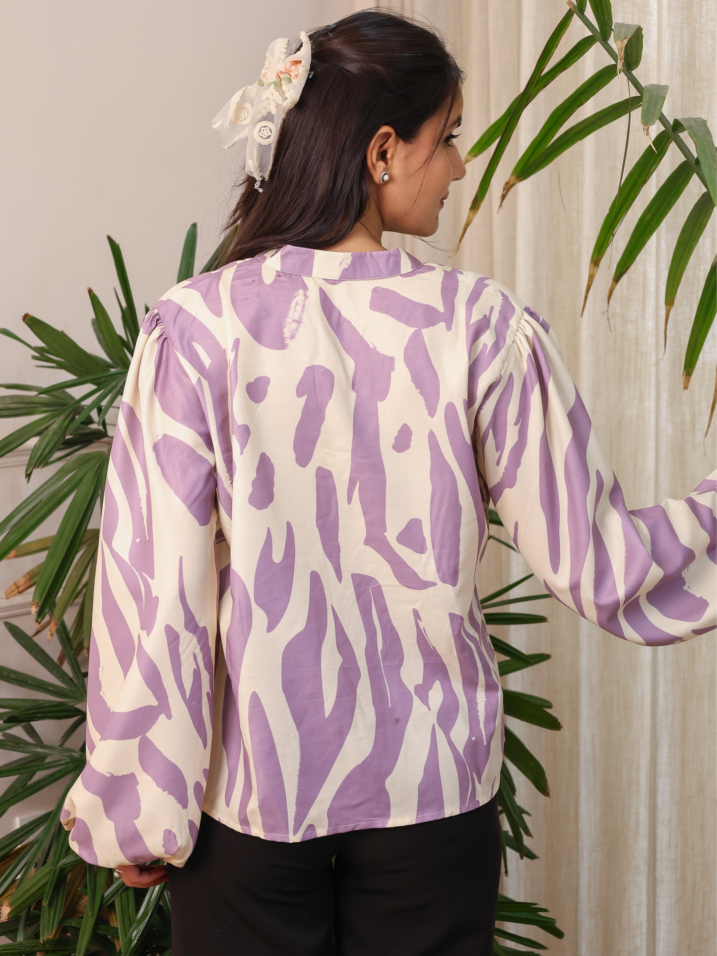 Lavender Abstract Top