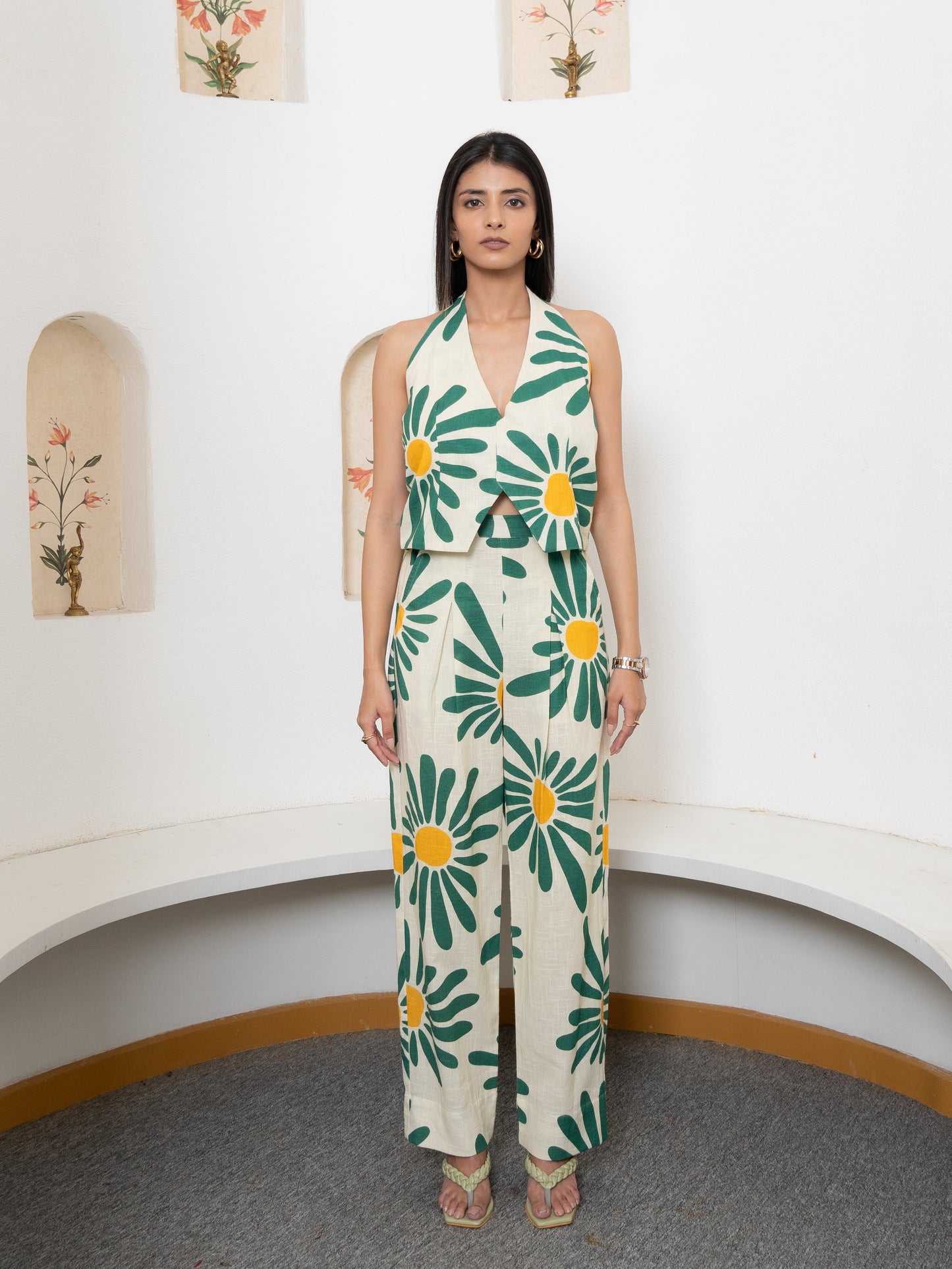 Green Daisy Co-ords Set