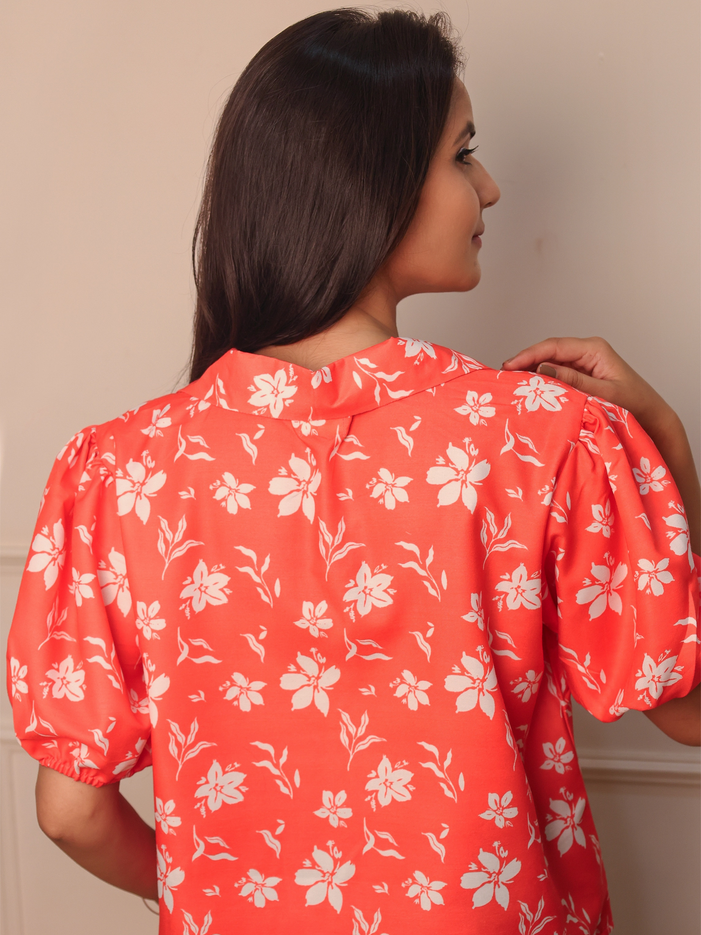 Floral Puff Sleeve Top