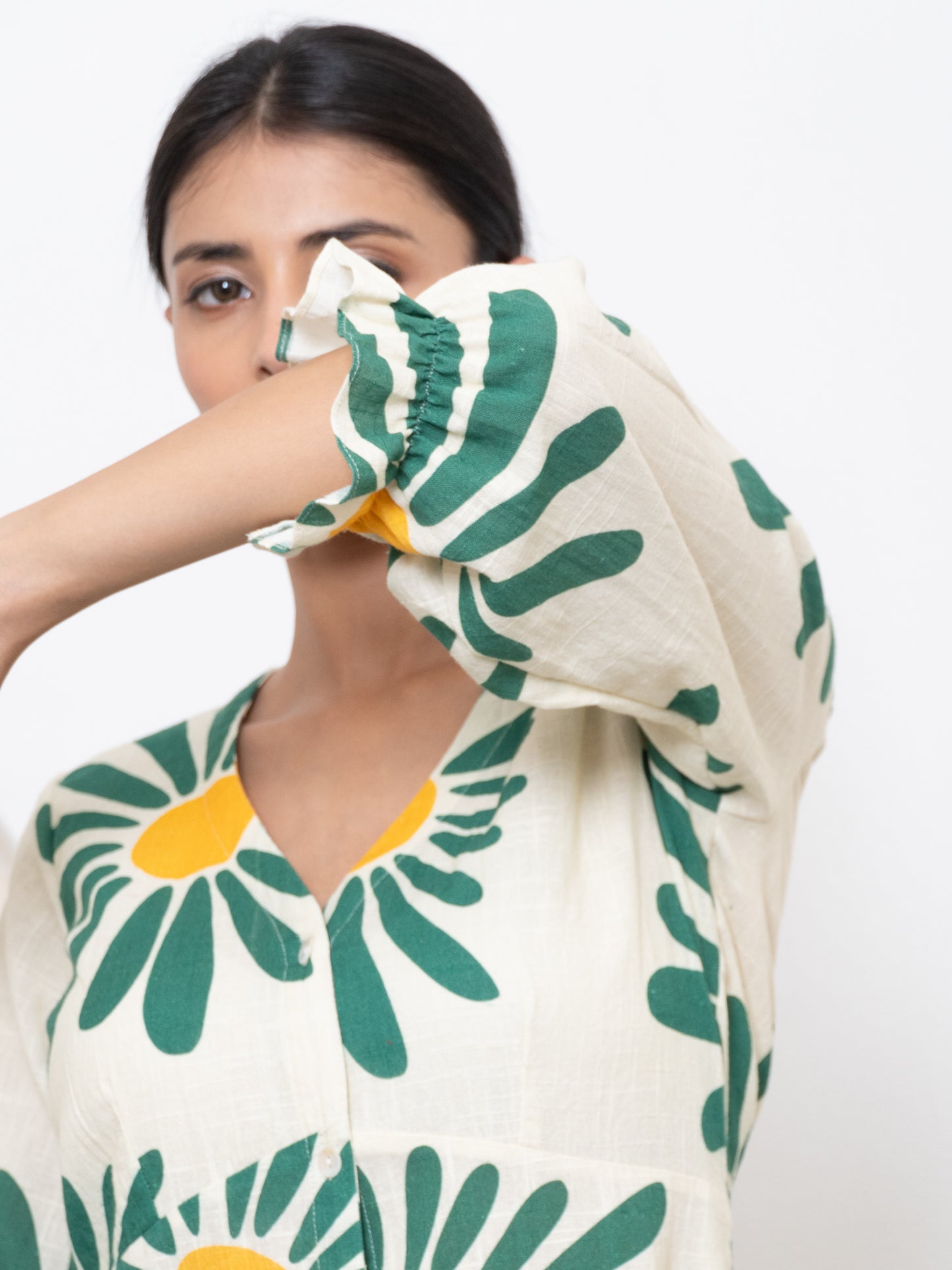 Green Daisy Long Dress