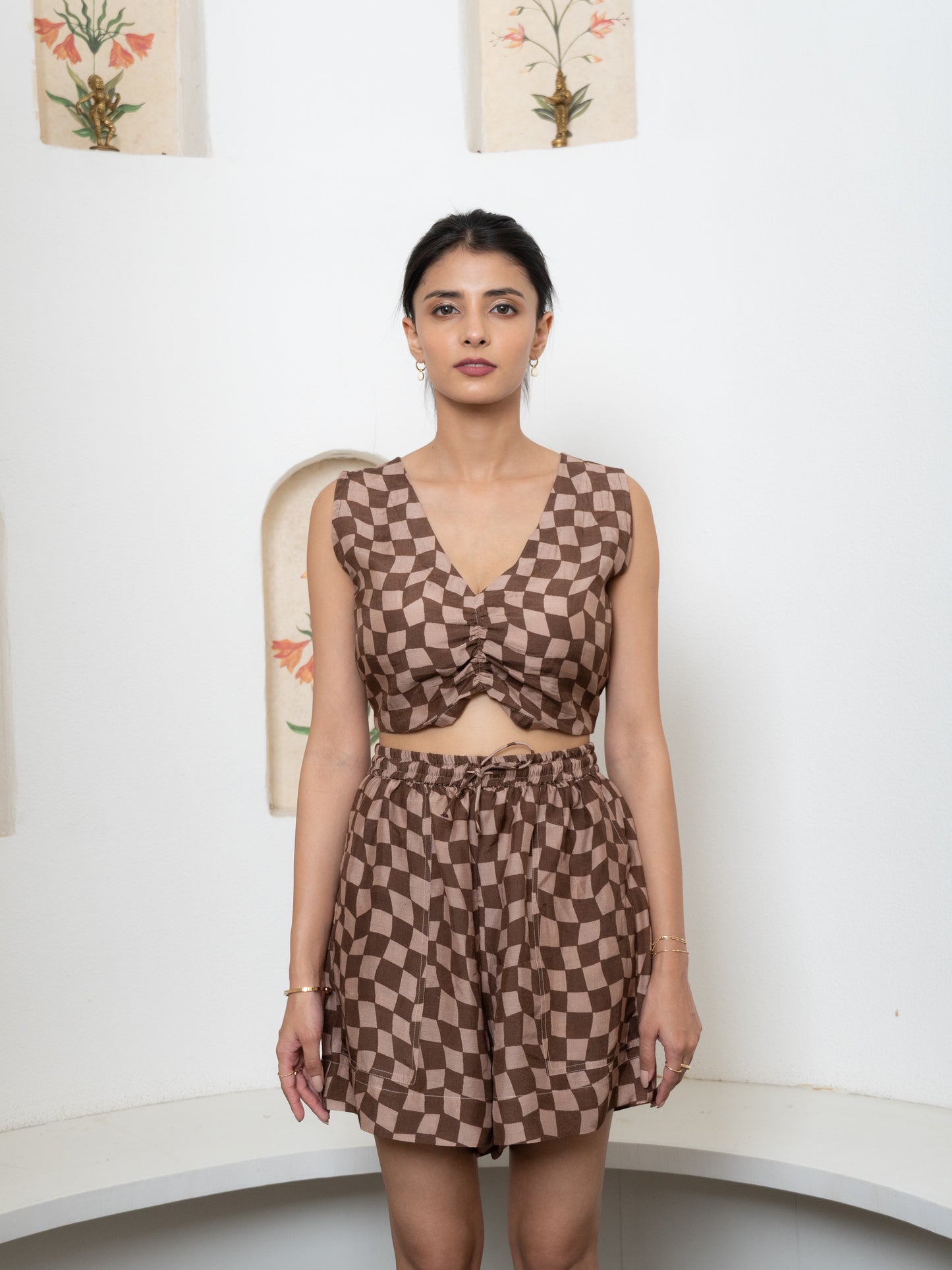 Brown Gingham Shirt