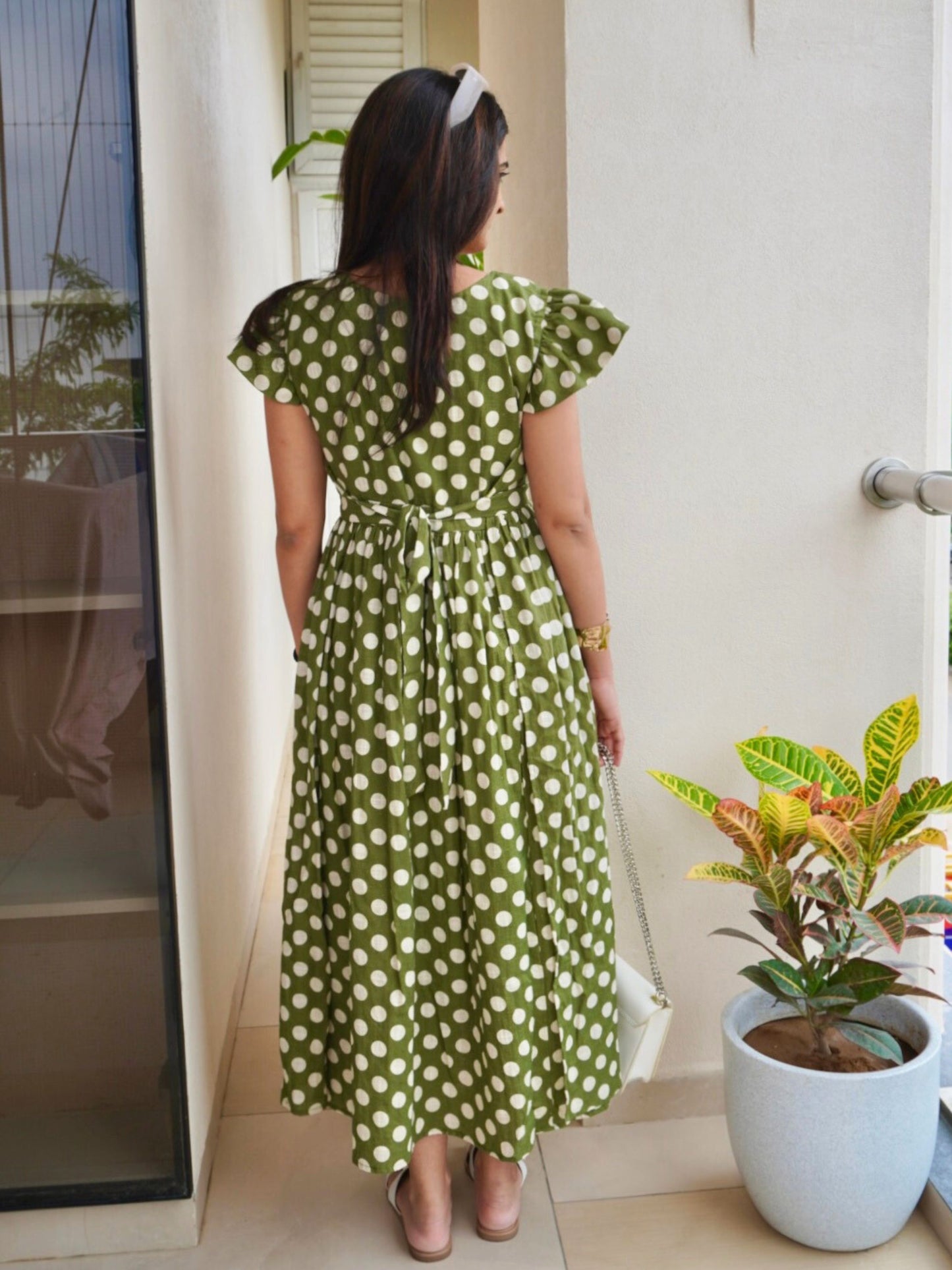 Olive Daze Puff Sleeve Dress