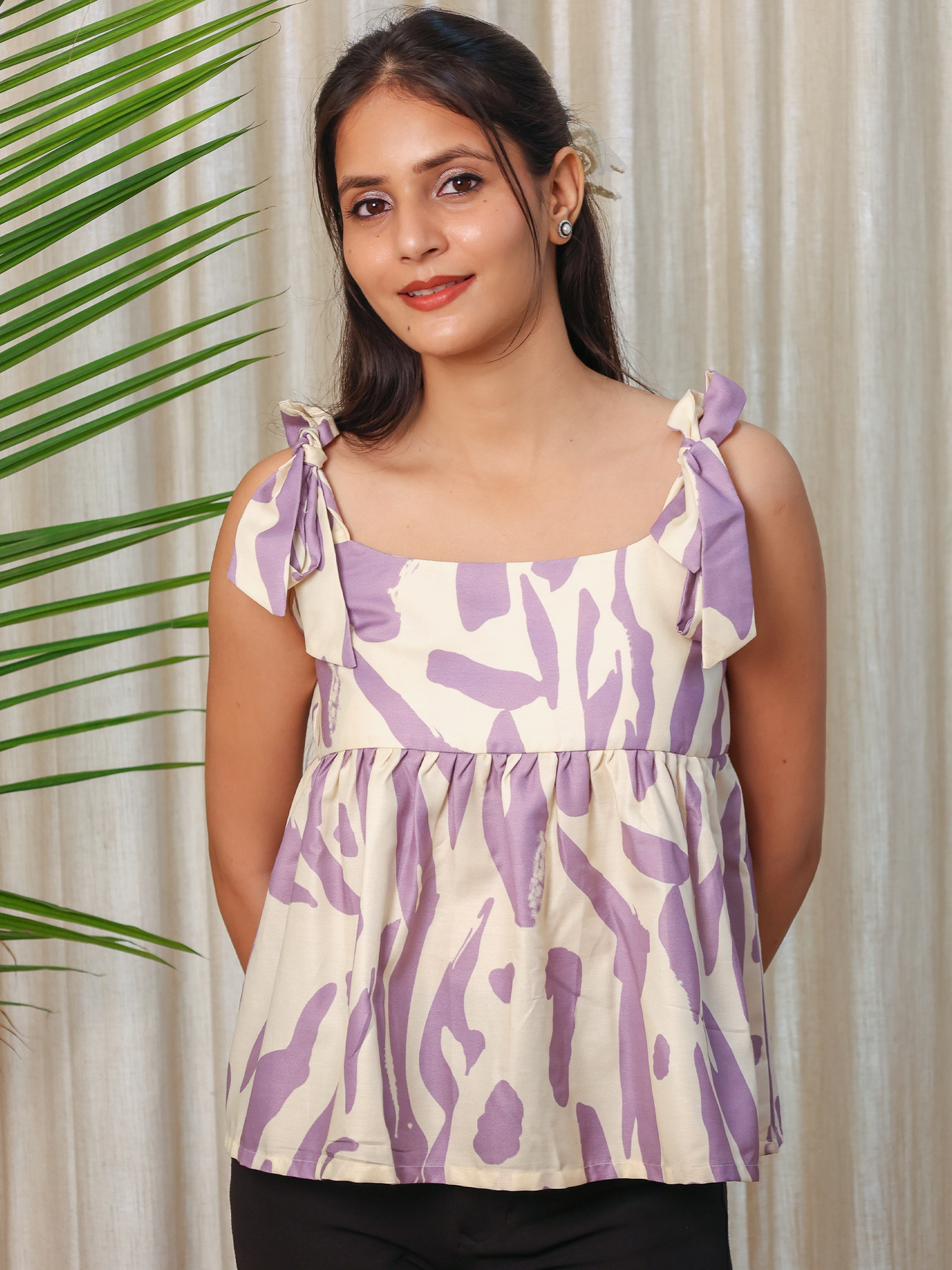 Lavender Tie-Strap Top