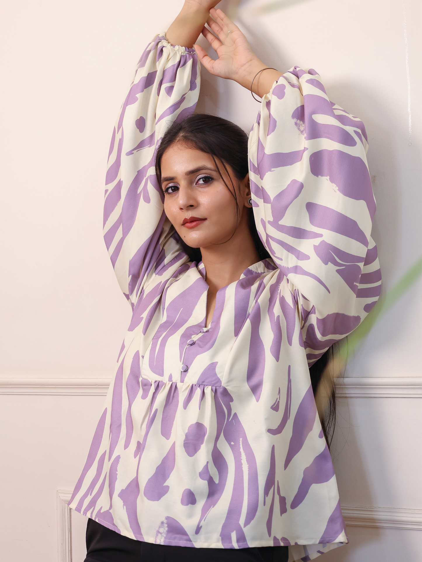 Lavender Abstract Top