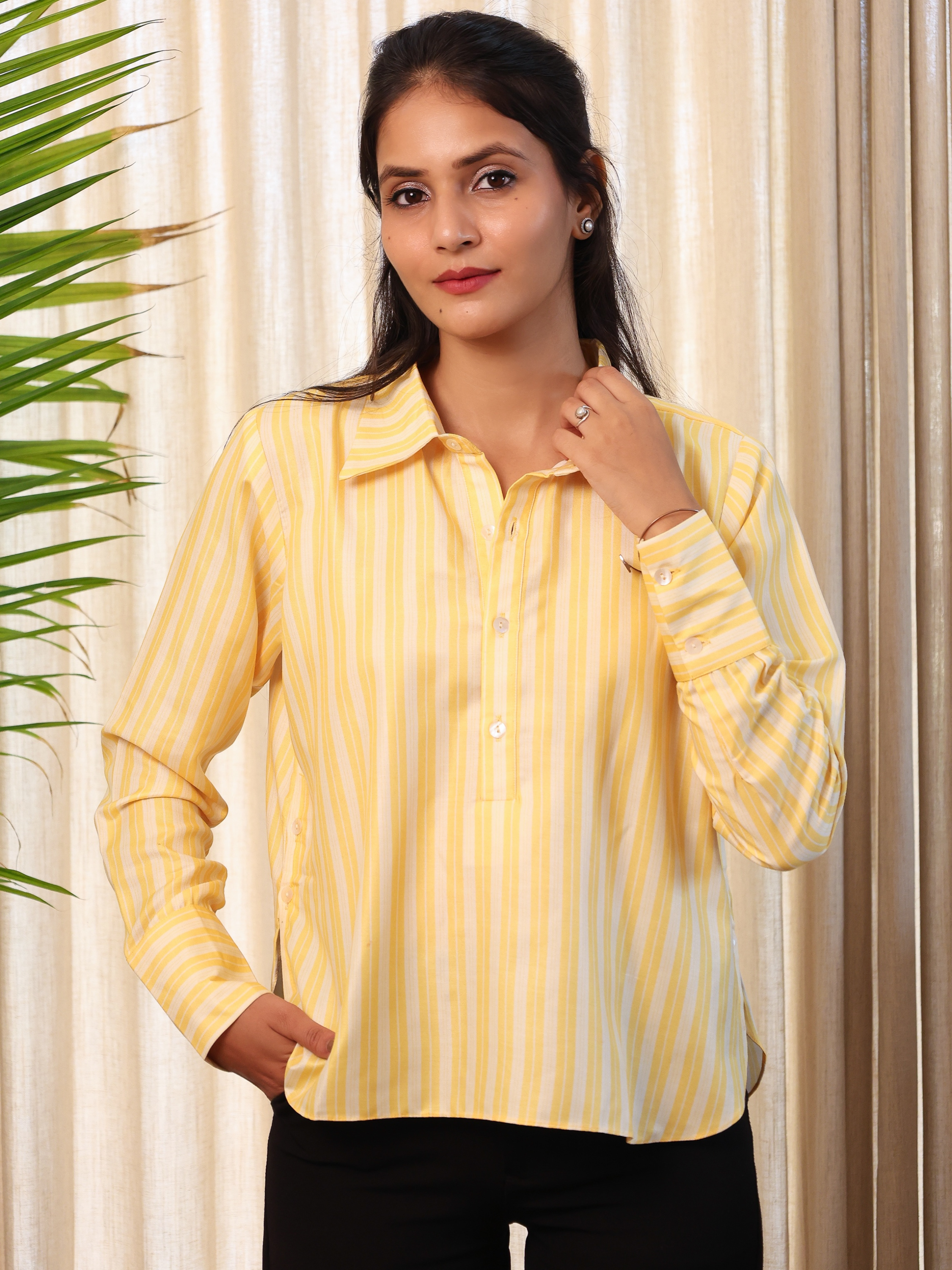 Striped Button Down Top
