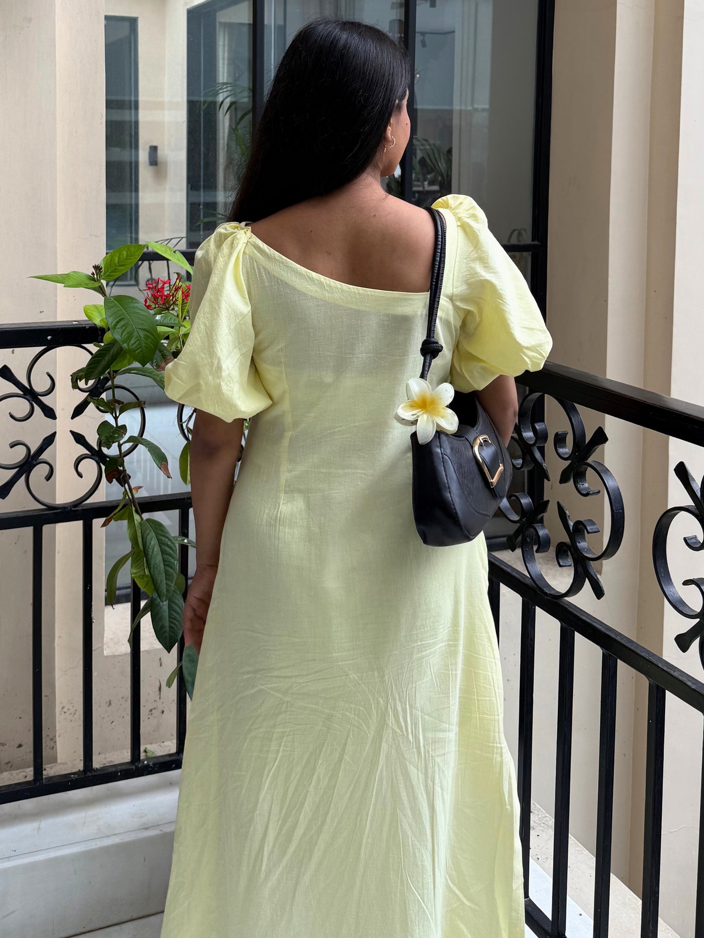 Butter Yellow Whirl Dress