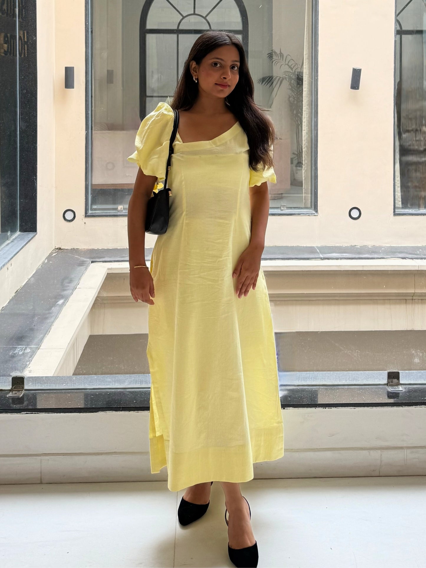 Butter Yellow Whirl Dress
