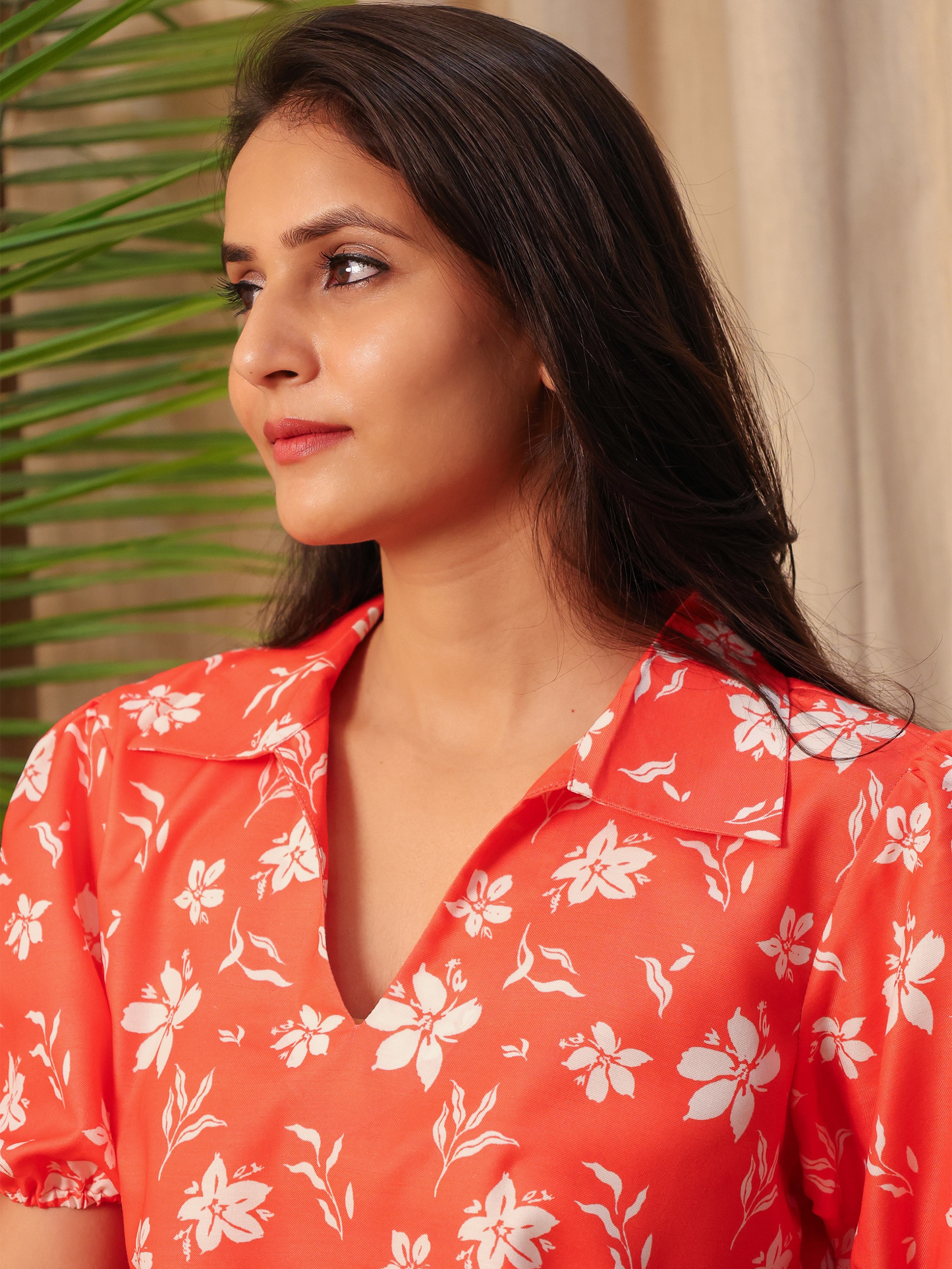 Floral Puff Sleeve Top