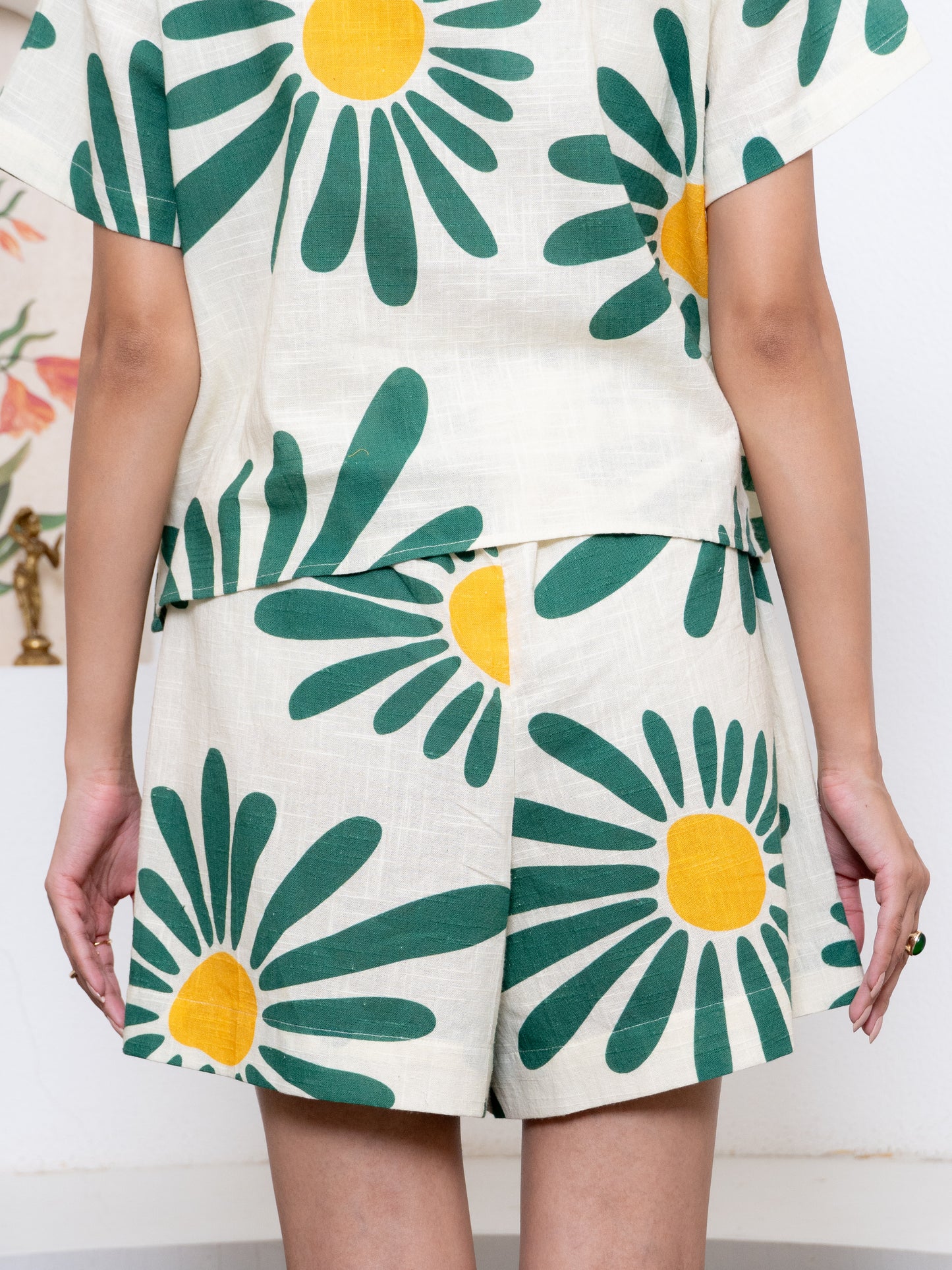 Green Daisy Shorts
