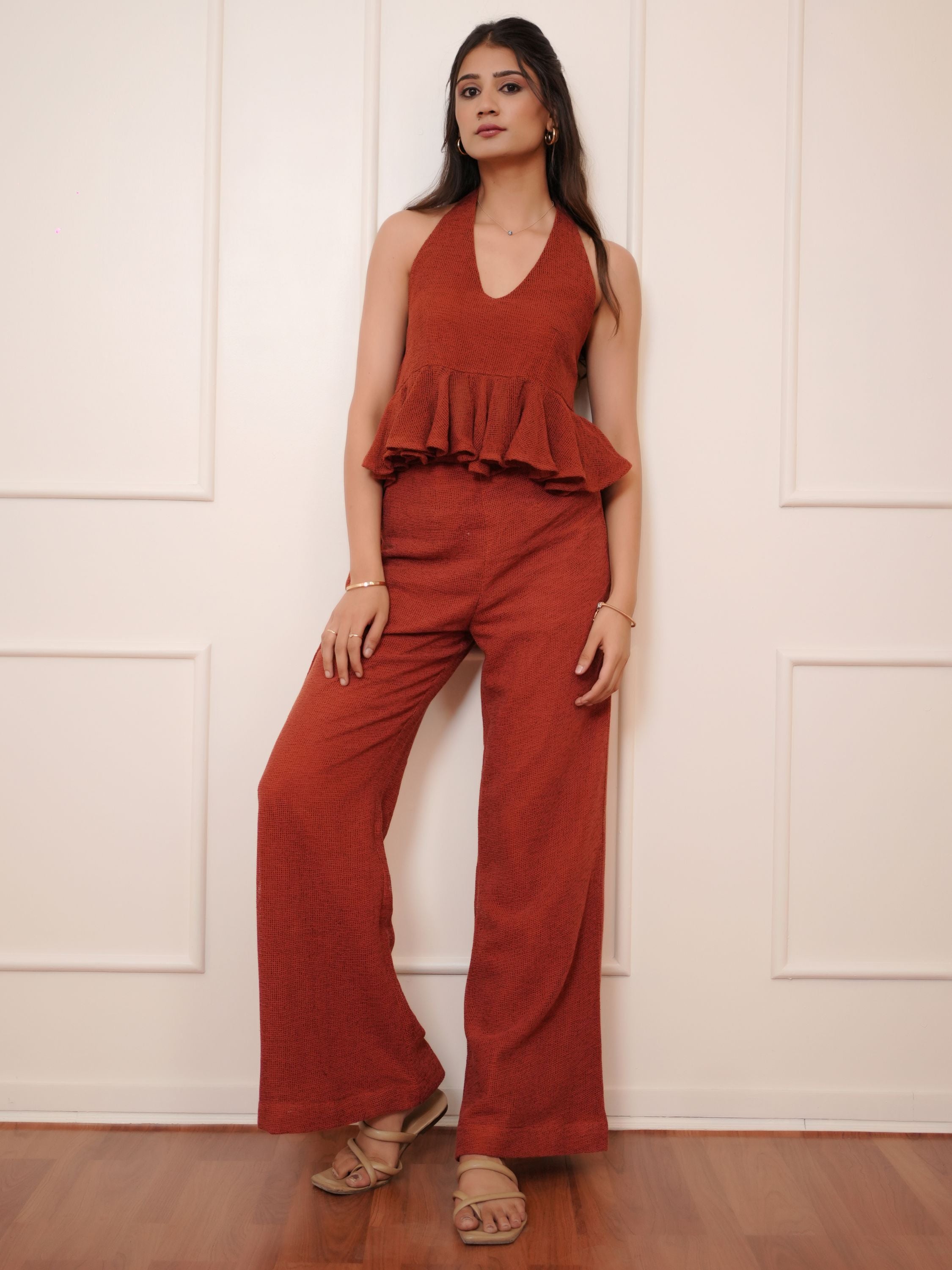 Rustique Halter Neck Top Set