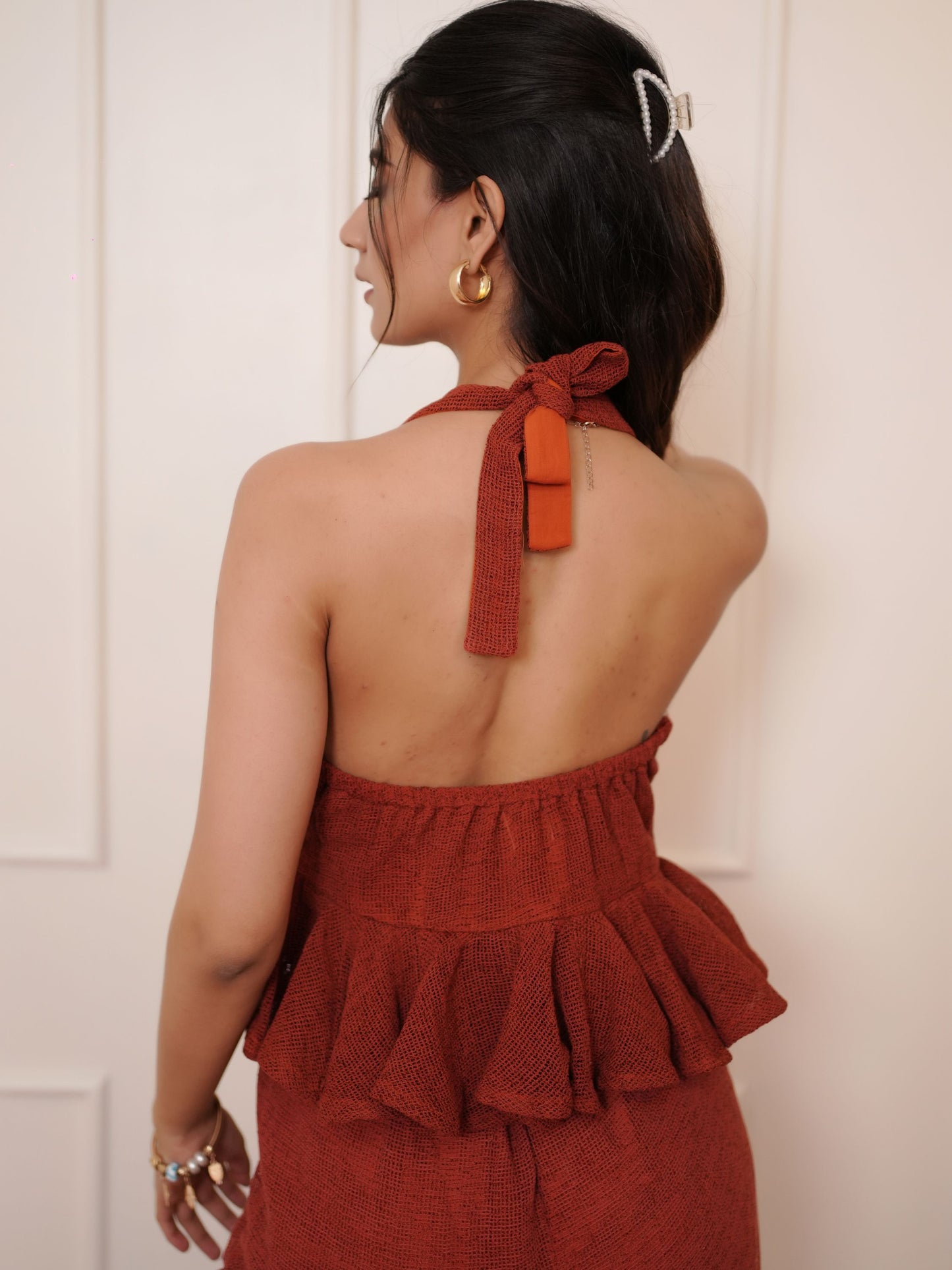 Rustique Halter Neck Top Set