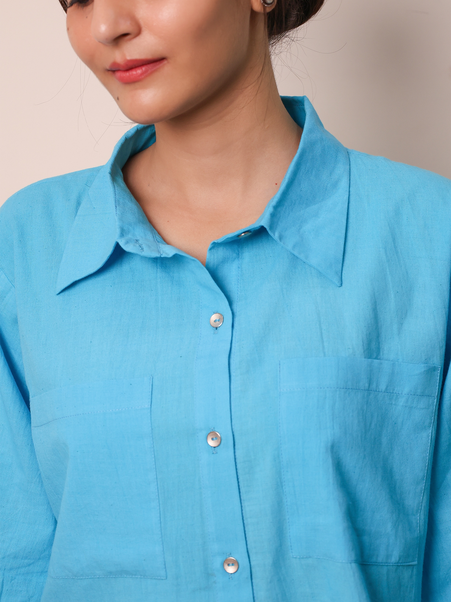 Azure Poplin Shirt