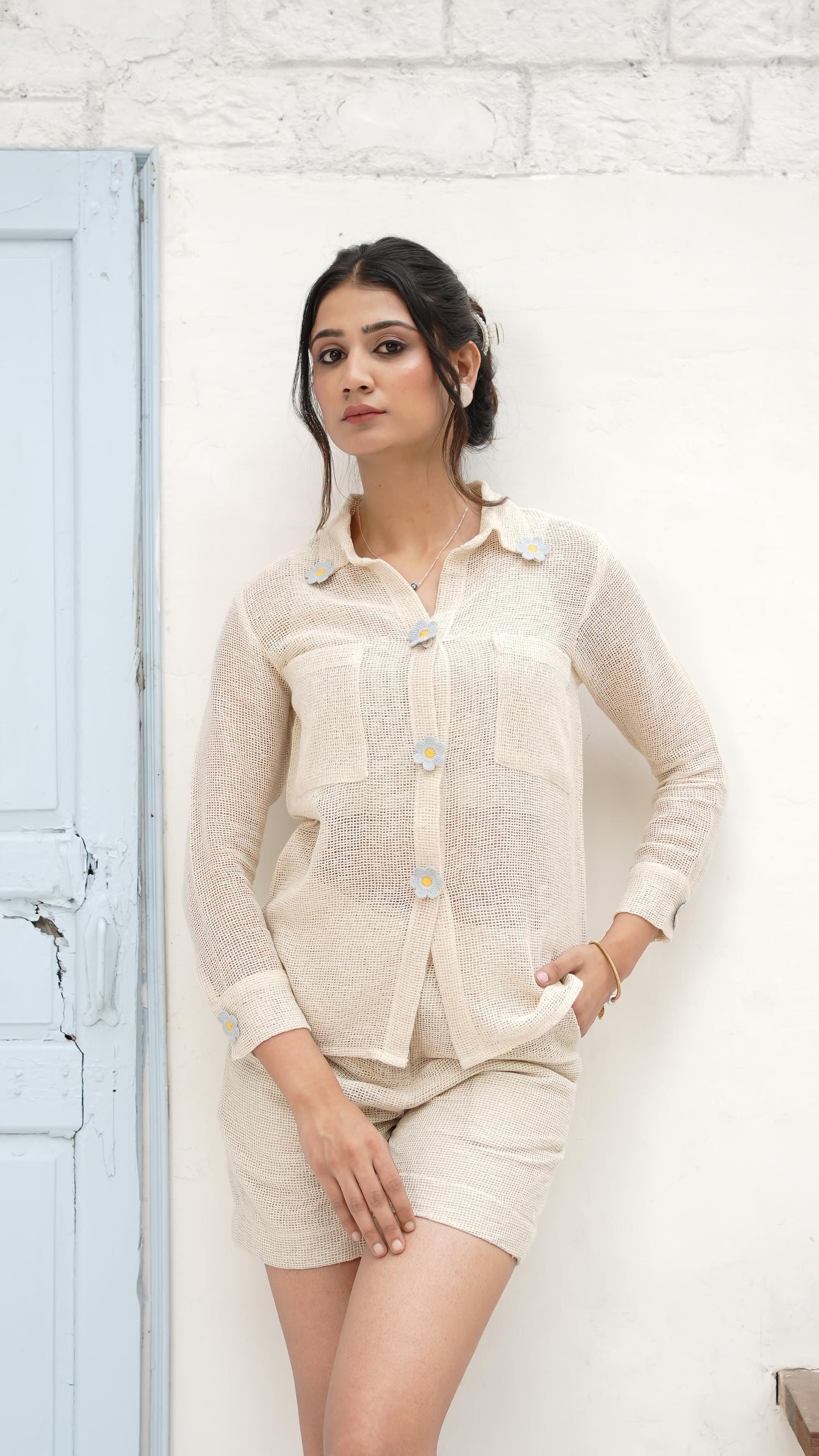 Off White Shirt With Buster