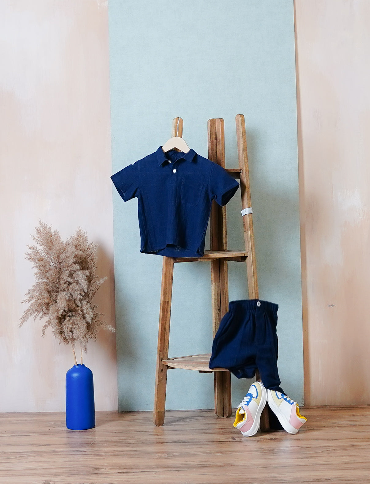 Boy's Blue Shorts Co-ord set