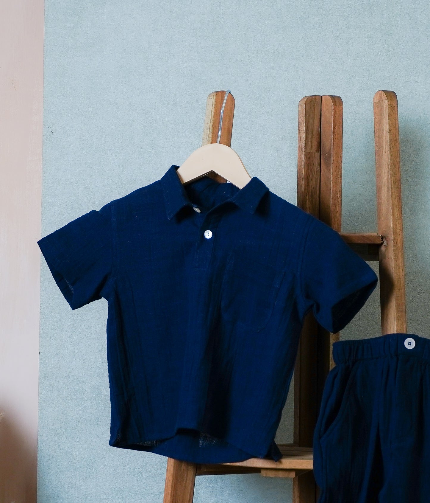 Boy's Blue Shorts Co-ord set